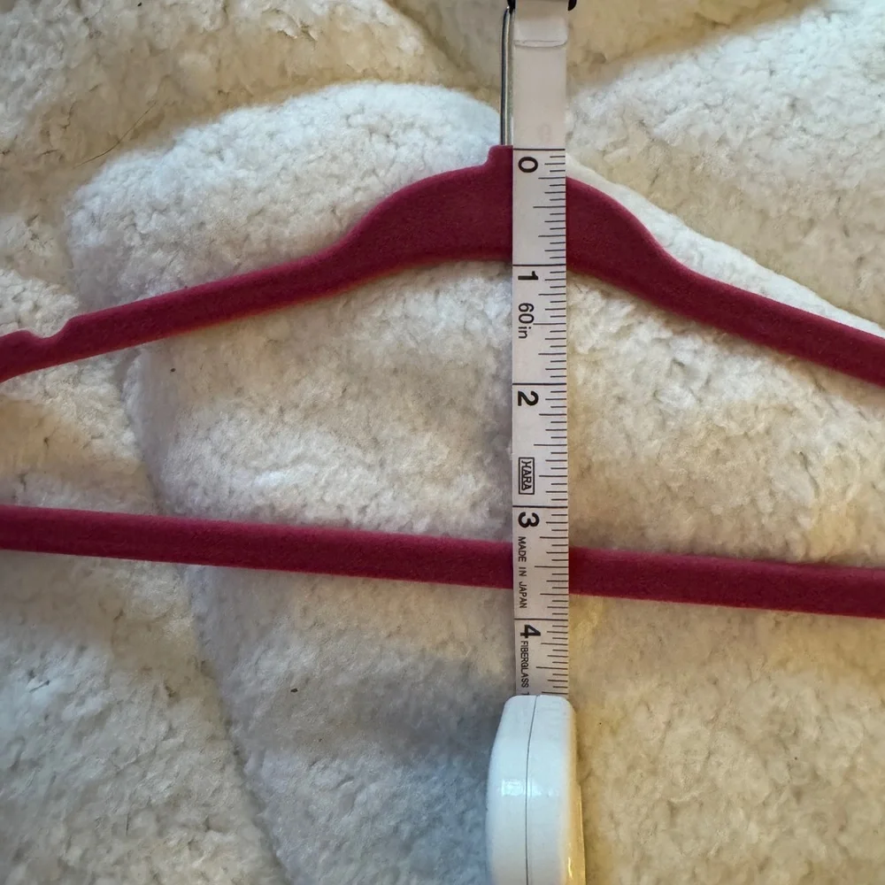 Set of Pink Velvet Kids Size Hangers